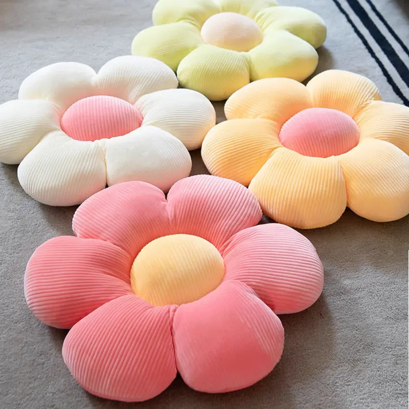 Soft Colourful Flower Pillow Stuffed Plush Daisy Flowers Shape Plant Chair Cushion Home Sofa Decor Soll Kids Girl Birthday Gift