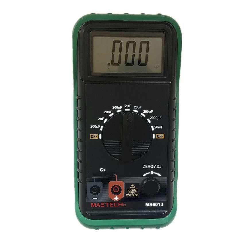 

MASTECH MS6013 1999 Counts Portable 3 1/2 Digital Capacitance Meter Capacitor Tester 200pF to 20mF