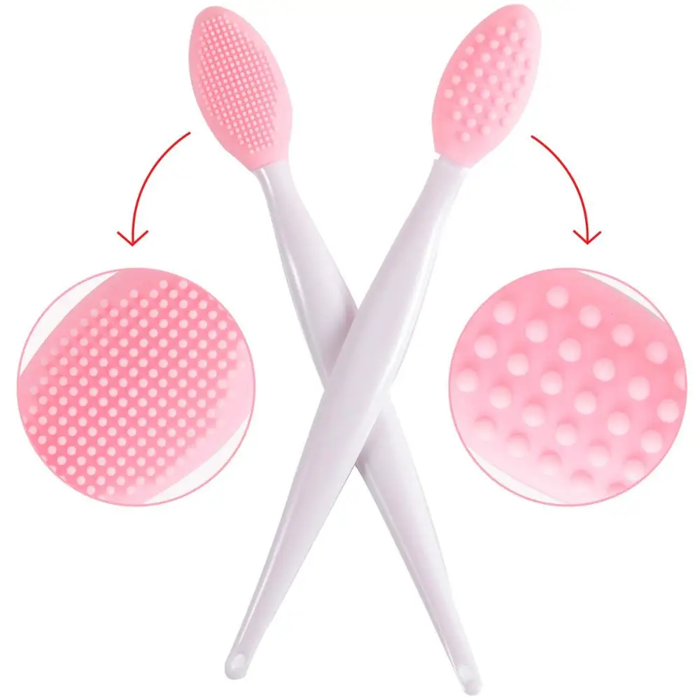 Bộ 50 Tẩy Tế Bào Chết Cho Môi Bàn Chải Vệ Sinh Mũi Bàn Chải 2 Mặt Silicon Mềm Lip Scrub Dụng Cụ & Mũi Đầu Đen Loại Bỏ Bàn Chải