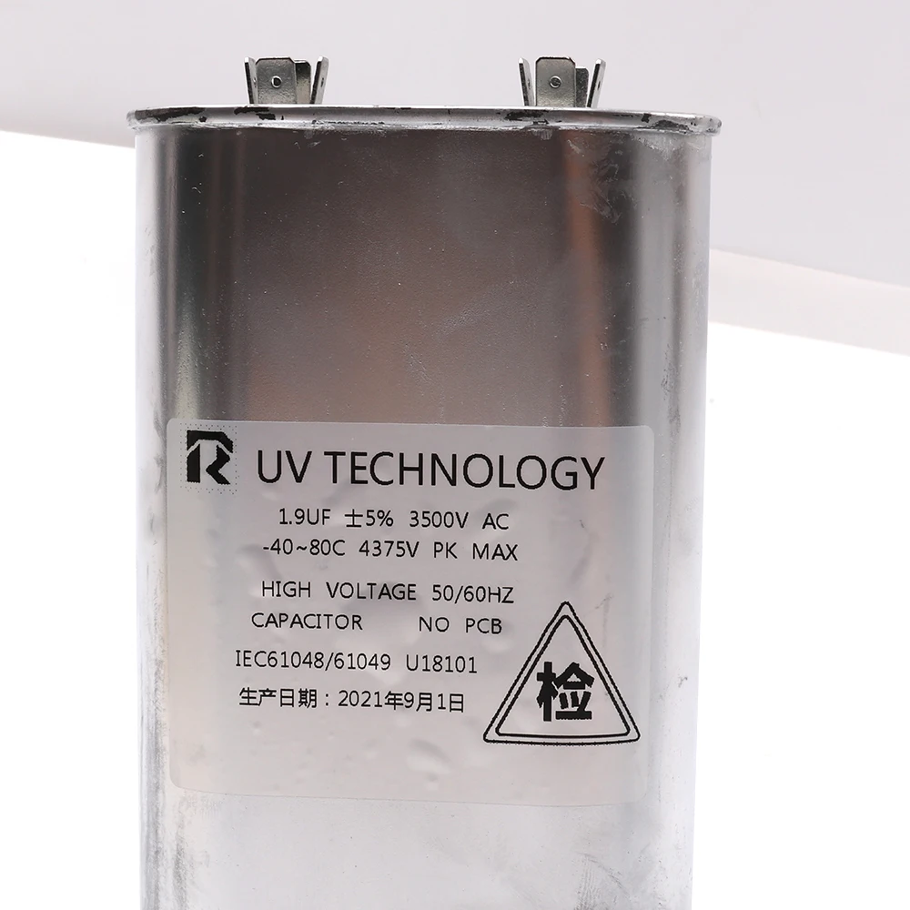 

1.9Uf 3500V Uv Aluminium Electrolytic Super Oil Capacitor For Uv Lamp