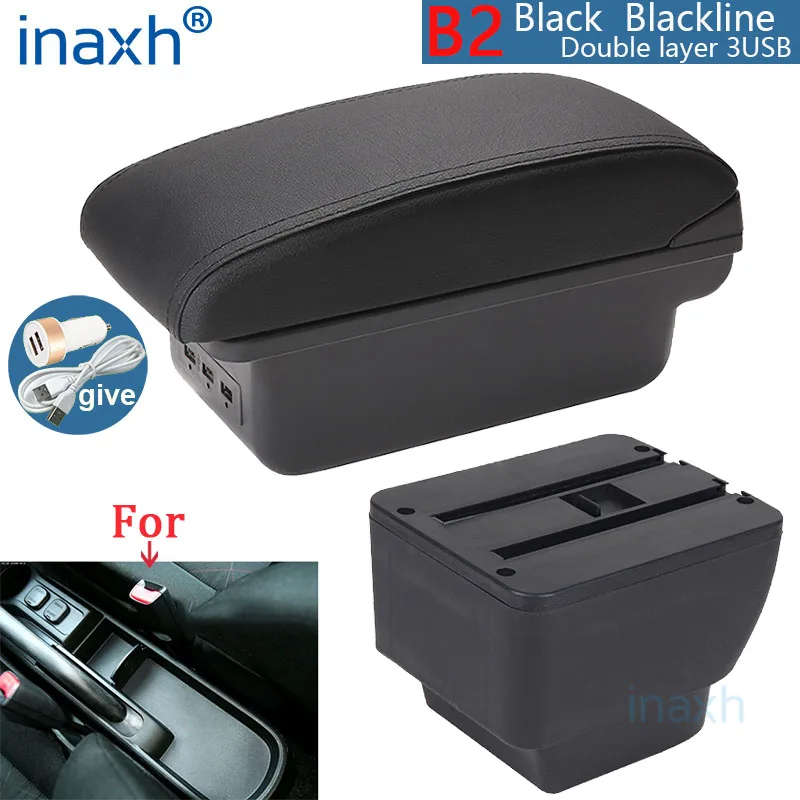 Voor MAZDA 2 Armsteun Voor MAZDA 2 Demio Auto Armsteun doos Retrofit onderdelen opbergdoos Auto Accessoires Interieur Onderdelen details