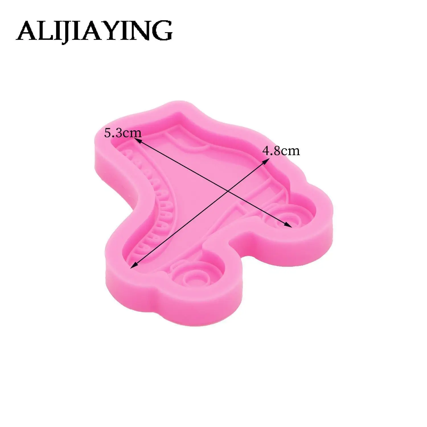 DY1033 Glossy Figure Skate Phone Grip Resin Mold for Badge Reel Epoxy, DIY Skating Shoes Crafts Molds Candy Chocolate for Cake