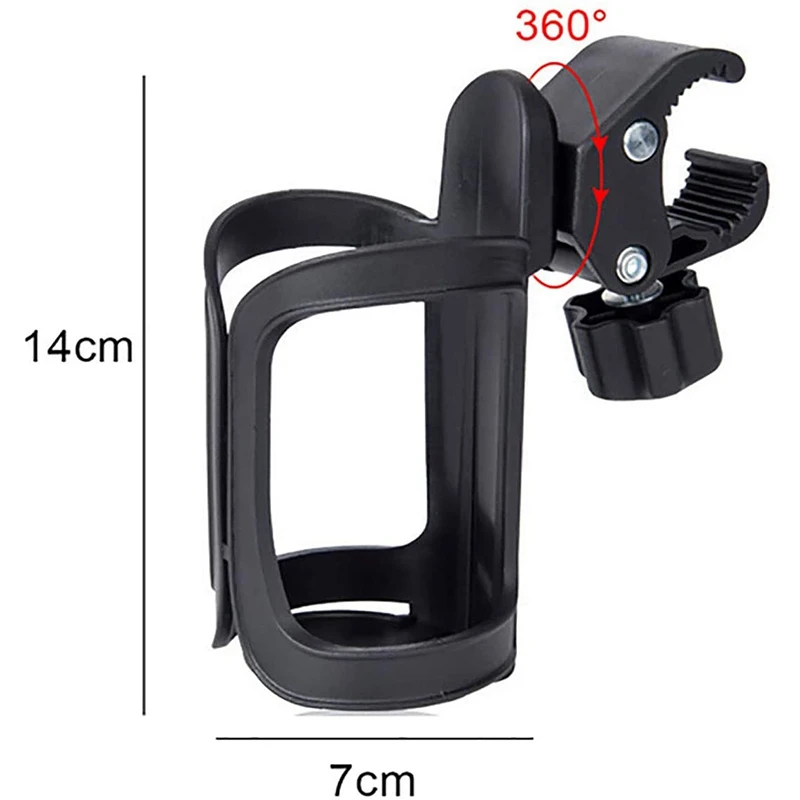 Bike Cup Holder Stroller Bottle Holders Universal 360 Degrees Rotation Antislip Cup Drink Holder for Baby Stroller Pushchair Bic