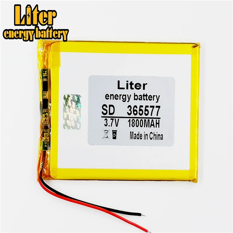 

365577 3.7V 1800mah Lithium Tablet polymer battery with Protection Board For MP4 GPS Tablet PCs PDA Free Sh