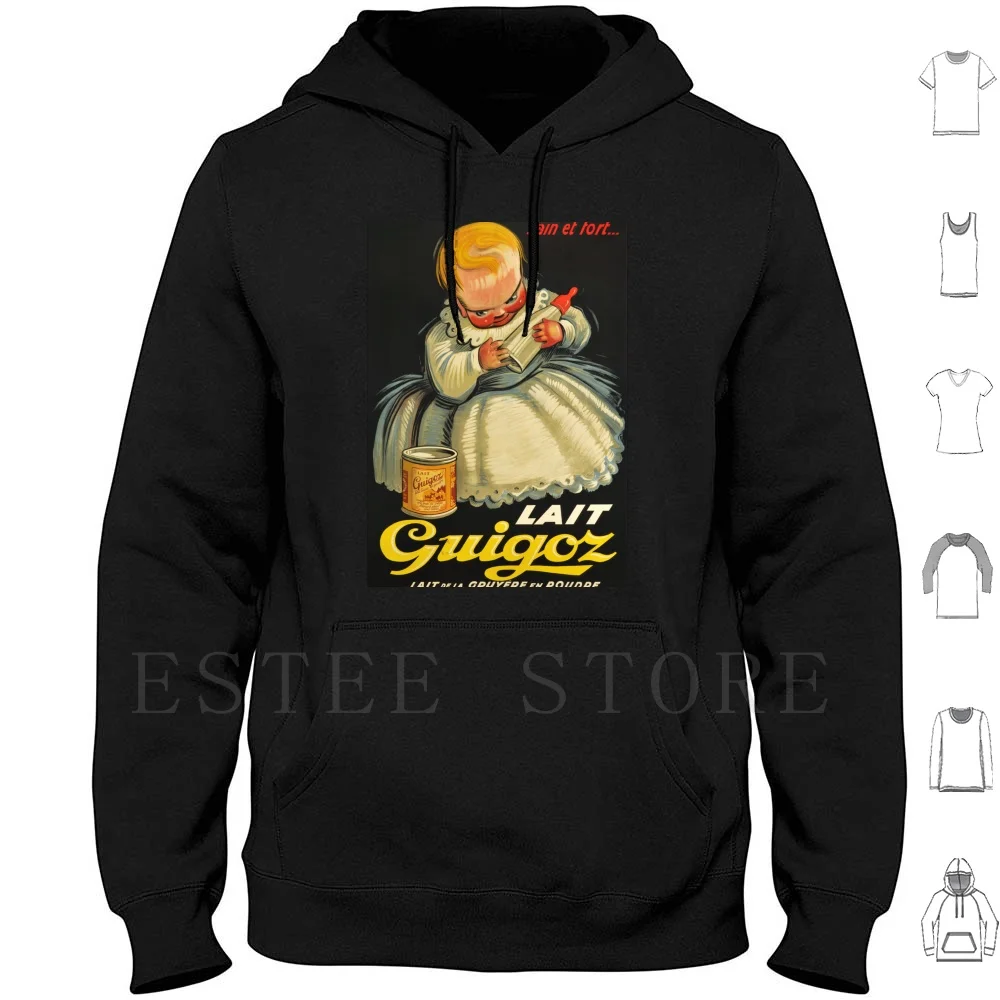 Noel Fontanet-Lait Guigoz, 1930, póster Art Deco sudaderas con capucha de manga larga 1920 1930 1920s 1930s arte arte obra de arte