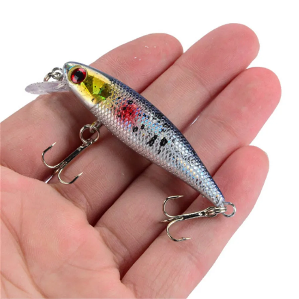 1 pçs qualidade wobblers 6.5cm 4.5g trolling minnow isca de pesca em pique artificial duro crankbait peixe isca peche carpa