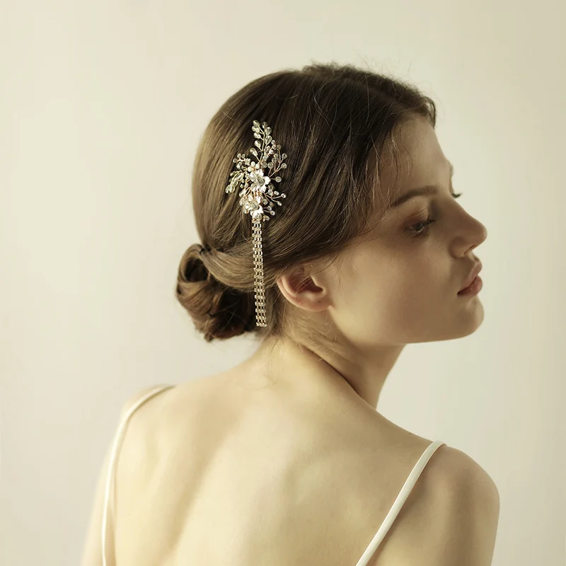 Épingle à cheveux en perles de mode coréenne, accessoire de cheveux de mariage personnalisé, jolie épingle à cheveux de mariée, bijoux O837