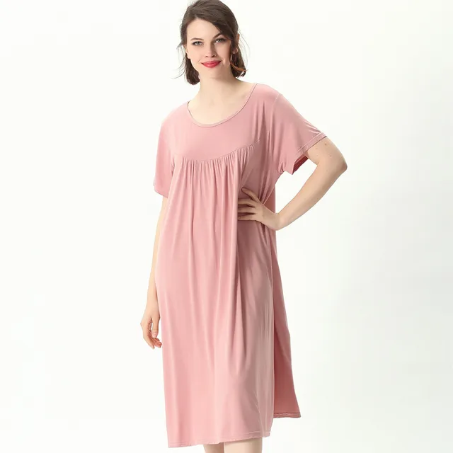 Fdfklak lato kobiety bielizna nocna bawełniana koszula nocna z krótkim rękawem koszula nocna luźna koszula nocna domowa seksowna bielizna koszula nocna duża 2XL-7XL