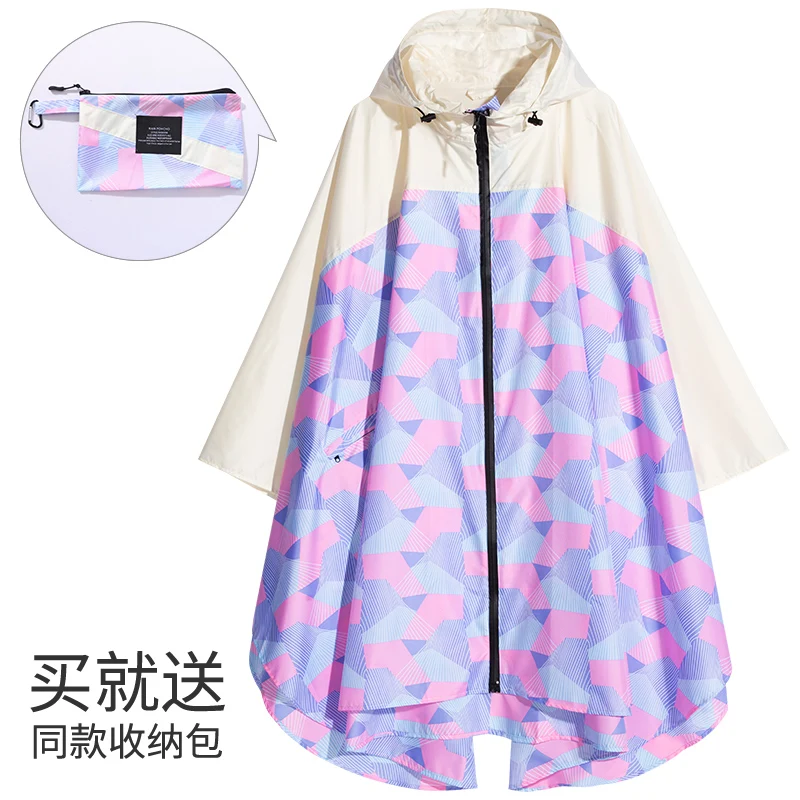 New Men  Women Rain Coat Lightweight Poncho Fashion Colorful Waterproof Breathable Raincoat Adults Outdoor Windproof Cloak