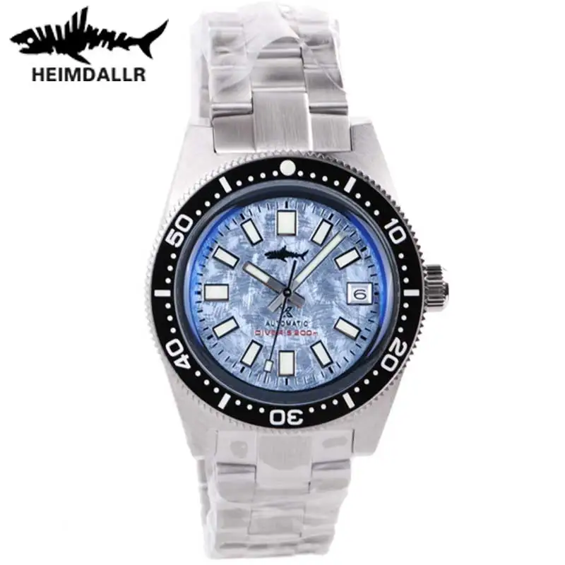 Heimdallr Mens Diver Watches Men Automatic Watch 62mas Mechanical Wristwatch 300M Waterproof Luminous Ceramic Bezel NH35 Luxury