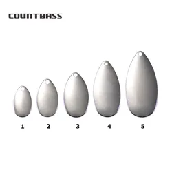 Countbass-Leurre de pêche en acier nickelé, lot de 50 pièces, taille 1,2,3,4,5