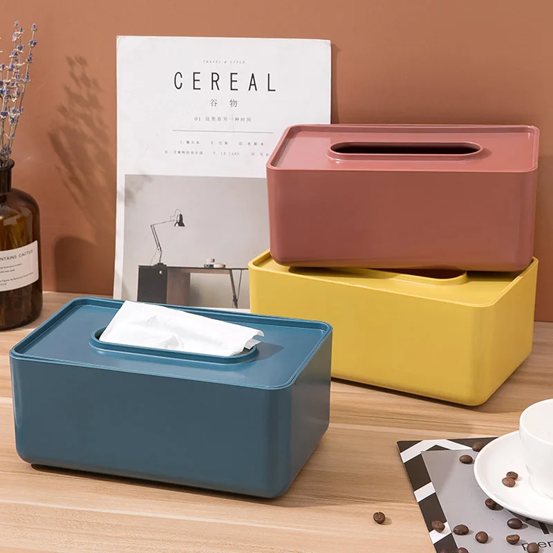 Bathroom Kitchen Wooden PP Plastic Tissue Box Solid Wood Napkin Holder case Car Home Decoration tissue box holder for car new