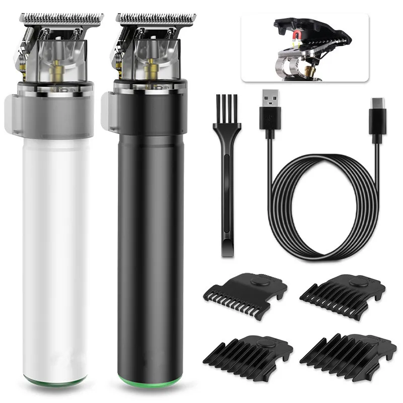 2022 t-shaped máquina de cortar cabelo profissional usb recarregável máquina de corte de cabelo portátil barba aparador de cabelo barbeador elétrico
