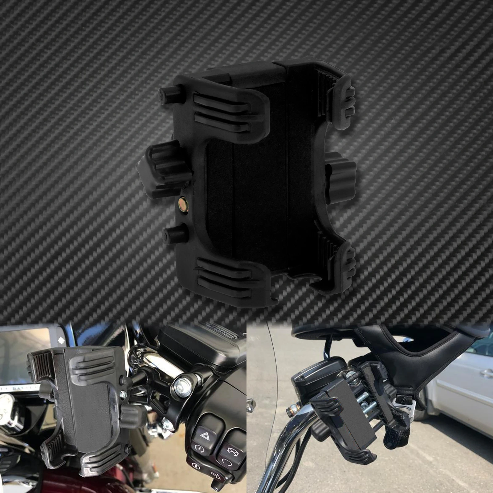 Universal Handlebar Mount Phone Carrier Cellphone Device Holder Bracket Stand  For Harley Touring Sportster Dyna Softail V-Rod