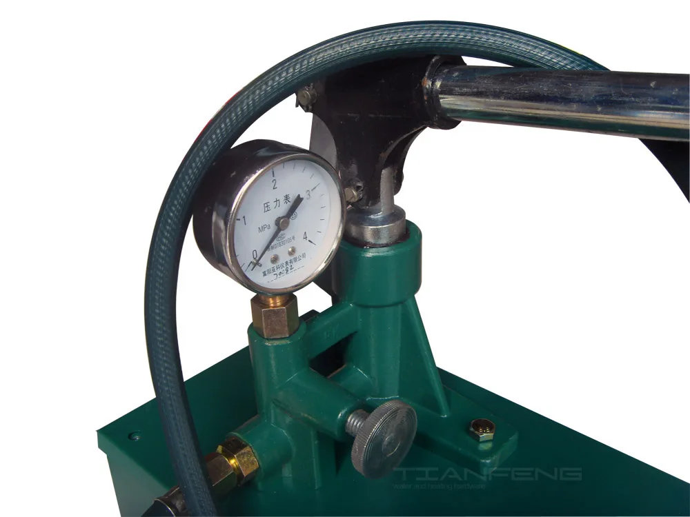 Pompa di prova manuale della pressione Ht valvola del tubo dell'acqua di rubinetto pompa di pressione della macchina di pressione del tubo dell'acqua 40Kg