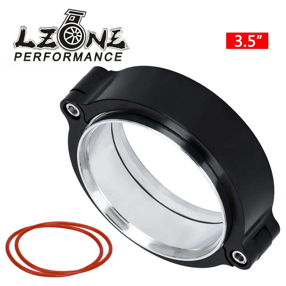 LZONE - Exhaust V-band Clamp w Flange System Assenbly Anodized Clamp For 3.5