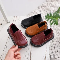 Zapatos de piel para niñas pequeñas, calzado de fondo suave, color negro, amarillo, rojo vino, 1, 2, 3, 4, 5, 6T, primavera y otoño, novedad