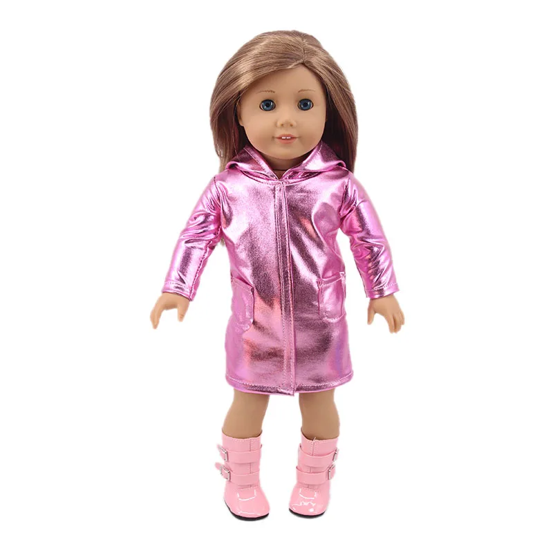 Doll Clothes Leather Windbreaker Jacket,T-shirt Shorts,Skirt,Shoes For 18Inch American&43Cm Reborn Baby Doll Toy,Generation Gift