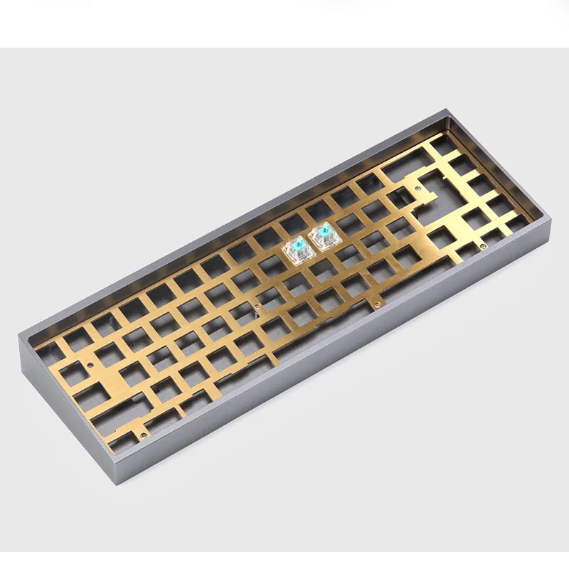 

KBD 67/68 Key Brass Positioning Plate 68 Keys Keyboard Plate Compatible TOFU65 Tada68 KBD65 Brushed Brass 65% Layout