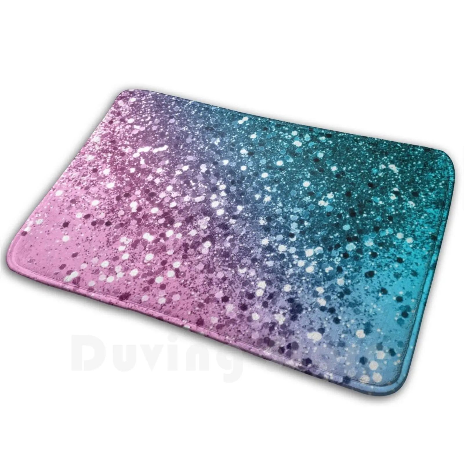 Tropical Beach Lady Glitter #8 #shiny #decor #art Mat Rug Carpet Anti-Slip Floor Mats Bedroom Digital Manipulation Color