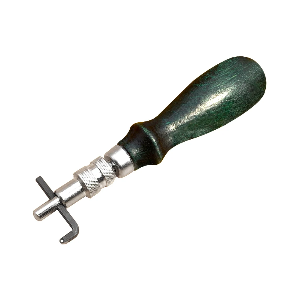 OWDEN Adjustable Leather Edge Grooving Tool 1.5mm Sharp Steel Tips Wood Handle Leather Groover