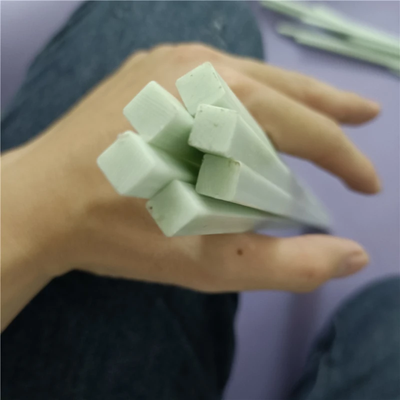 Tige carrée en Fiber de verre blanche, barre carrée isolée 4x4mm, longueur 1000mm, 10 pièces