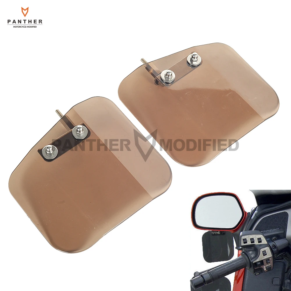 

Smoke Motorcycle Mirror Mount Wind Deflectors Shield Case for HONDA Goldwing GL1800 F6B 2013 2014 2015 2016