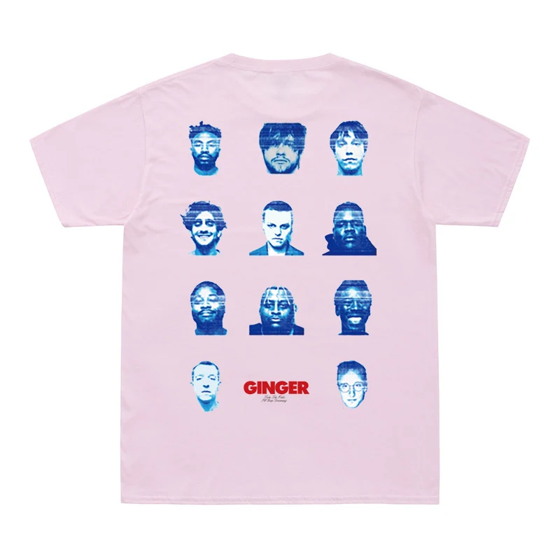 New Casual Brockhampton All-American Boyband T-Shirt Men GINGER Face Print Harajuku Tee Shirt Colorful Funny T Shirts Cotton Top