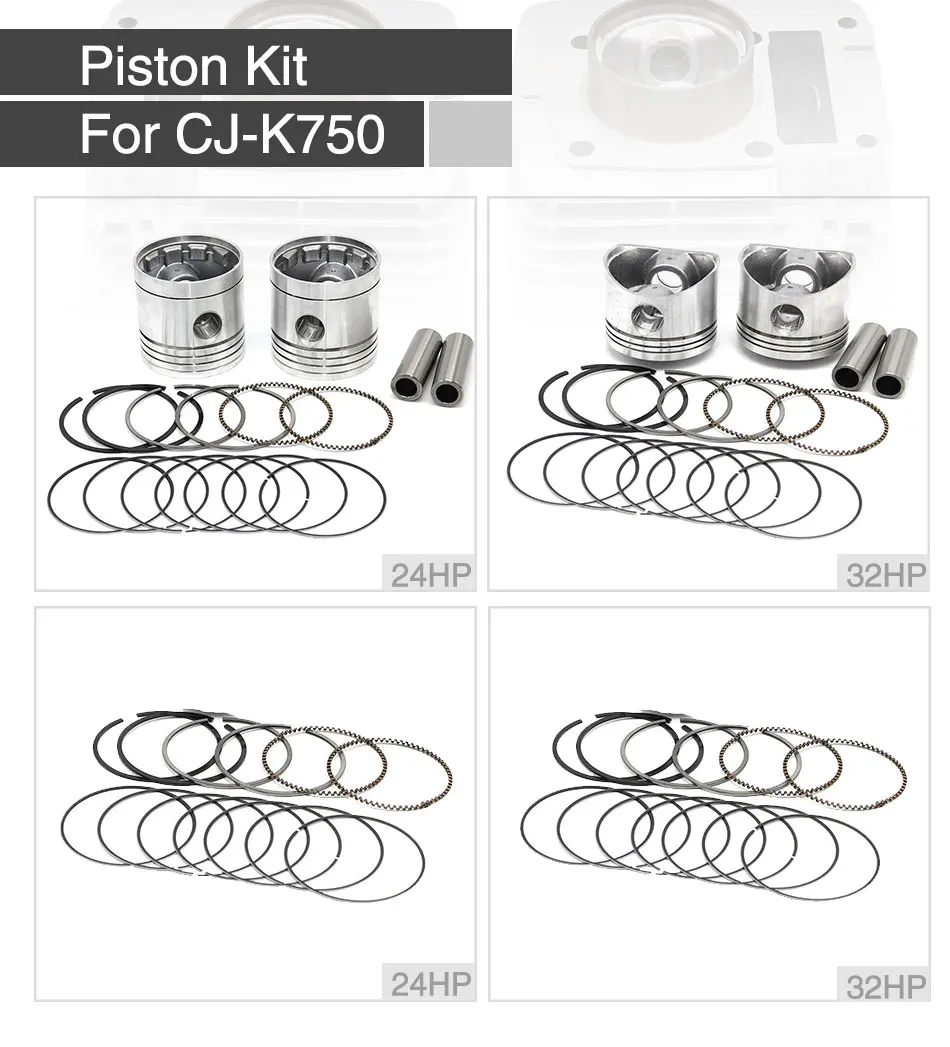 SCL Racing 1 Pair Left and Right Ural CJ K 750 M72 Motor 24HP 32HP 750cc Engine Pistons With Ring Link Case For Bmw R12 R71 M-72