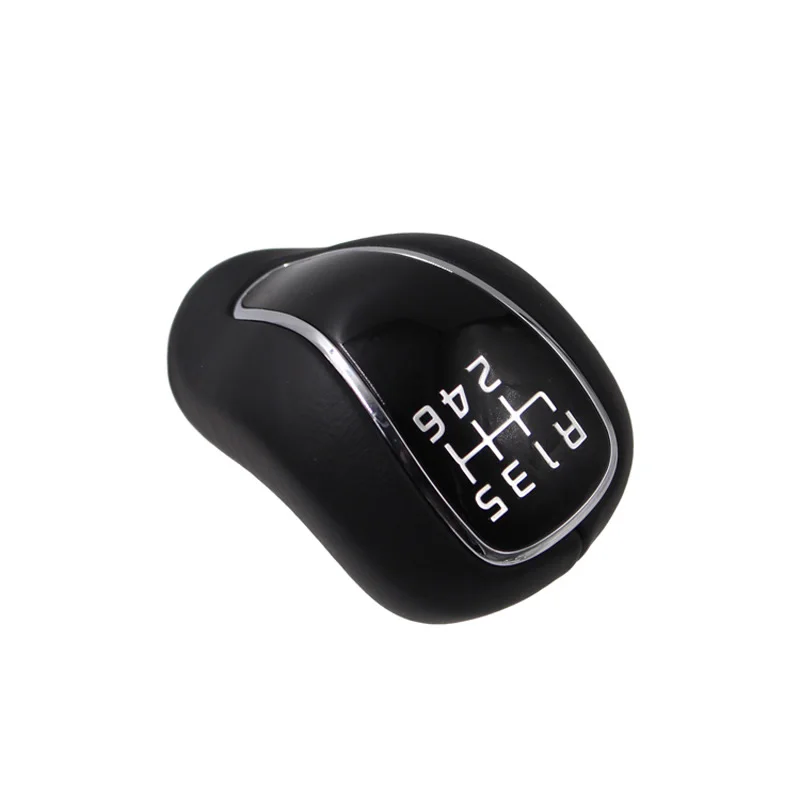 New Arrival Black Leather Manual Gear Shift Knob 6 Speed For Creta IX25 Kia Forte Cerato K3 2012-2016