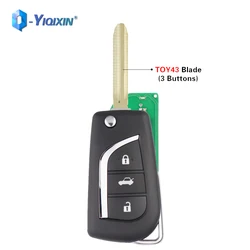 YIQIXIN 315Mhz Smart Control 3 Buttons Key For Toyota Corolla RAV4 Levin Camry Reiz  Vios Hilux Yaris 4D68 Chip Auto Folding Fob