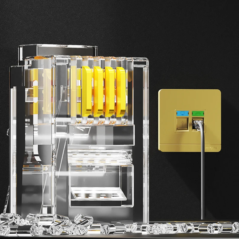 AMPCOM RJ11 Spina 6P4C 6P2C Telefono Cavo telefonico modulare Adattatore connettore Crimp Telefono Internet Spina modulare Jack