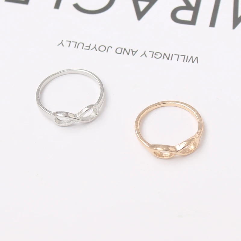 New Fashion Punk Men Infinity Luck 8 Alloy Finger Rings For Women Wedding Engagement Jewelry Wholesale Gift Bijoux Anillos