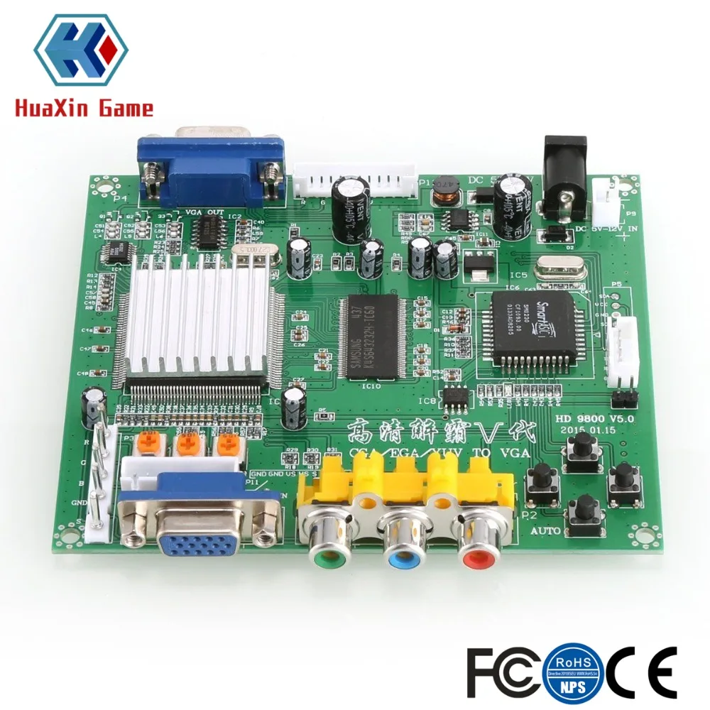 Video Converter Board for Arcade Game, RGB, CGA, EGA, YUV to VGA, HD, Hd9800, Gbs8200