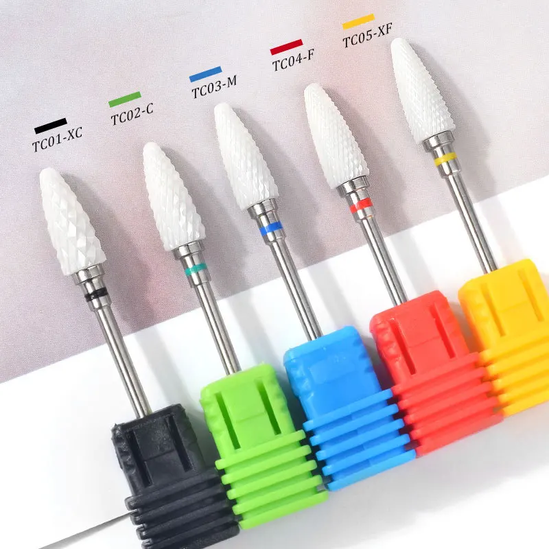 Ceramic Nail Drill Bits Fast Remove Nail Polish Cuticle Electric Manicure Milling Cutters Accessories Tool