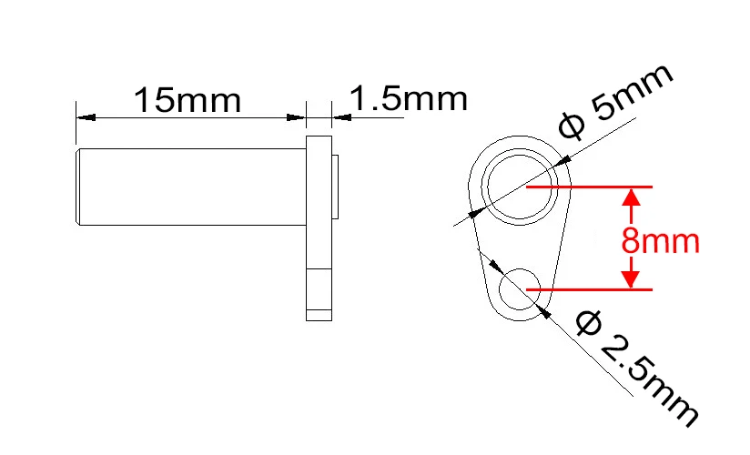 5mm Fixed pin of Hydraulic Cylinder For 1/14 RC Excavator Forklift Simulation Retainer Pin Parts