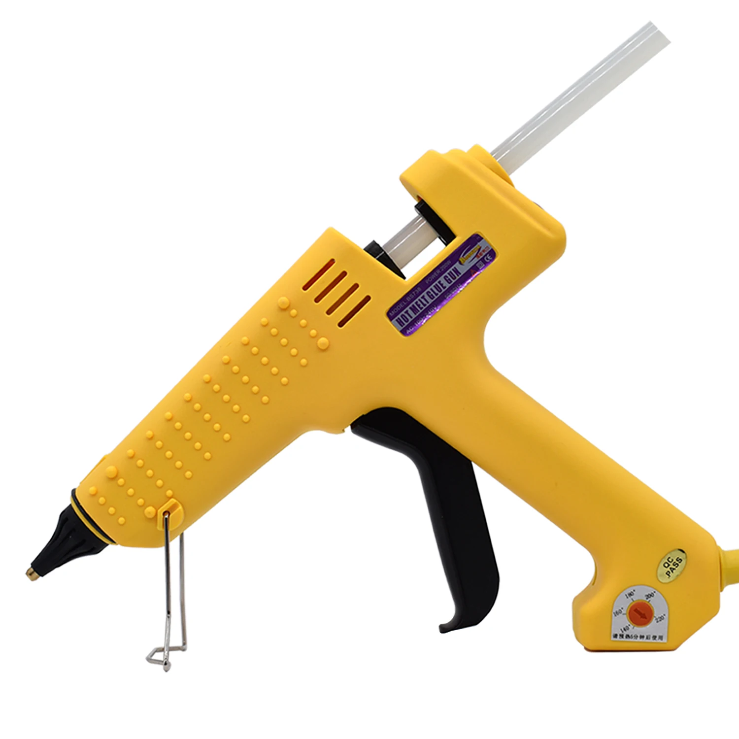 Pistola de pegamento de fusión en caliente profesional de 250 W, temperatura ajustable, juego de pistola de silicona de alta potencia con barra de pegamento de 11 MM, boquilla de cobre de 2,0 MM