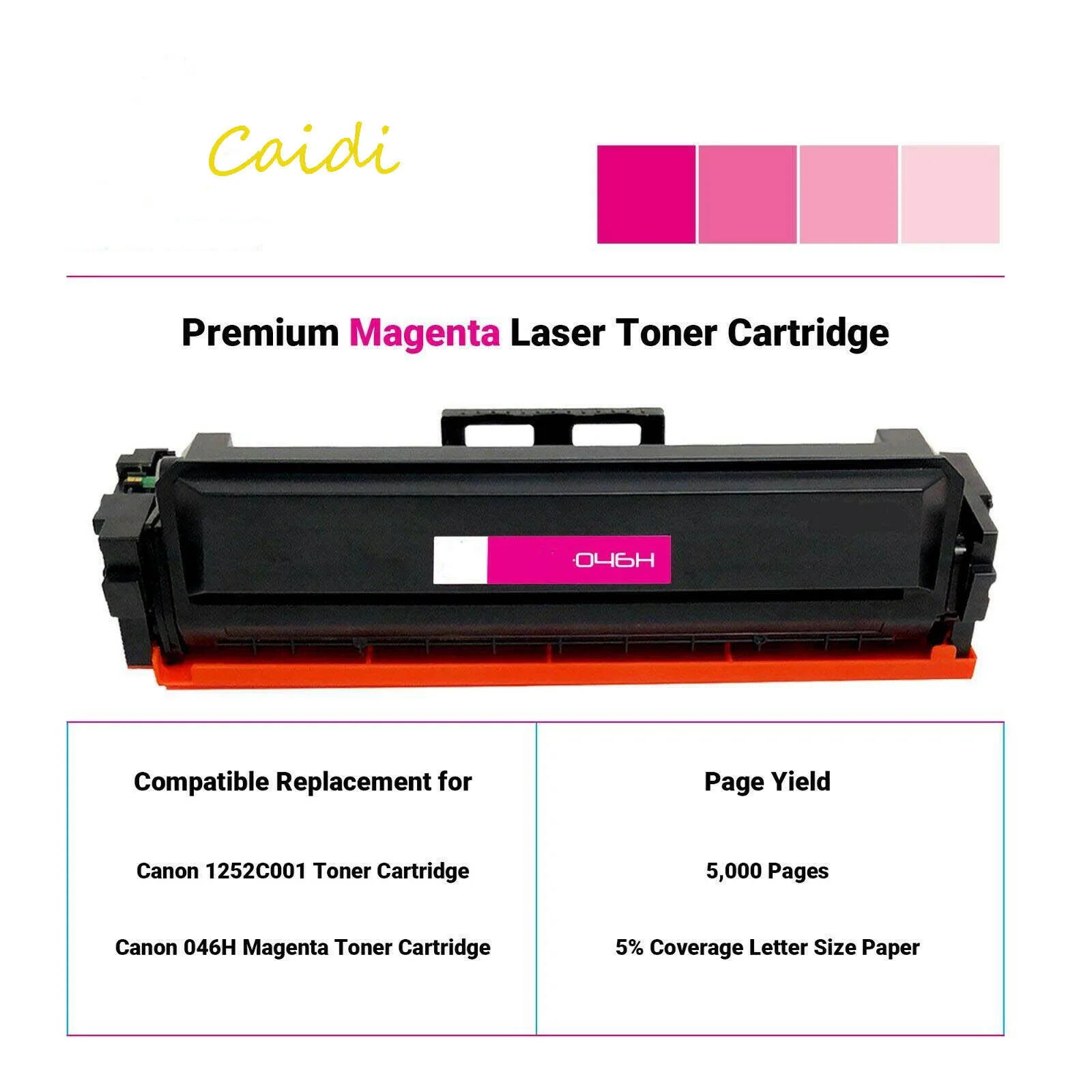 Imagem -03 - Cartucho Compatível do Toner da Cor para Canon 046 046h Crg 046 046h Imageclass Mf733cdw Mf731cdw Mf735cdw Lbp654cdw