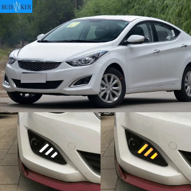 

LED car DRL Daytime Running Light Daylight Waterproof Signal lamp For Hyundai Elantra 2012-2016