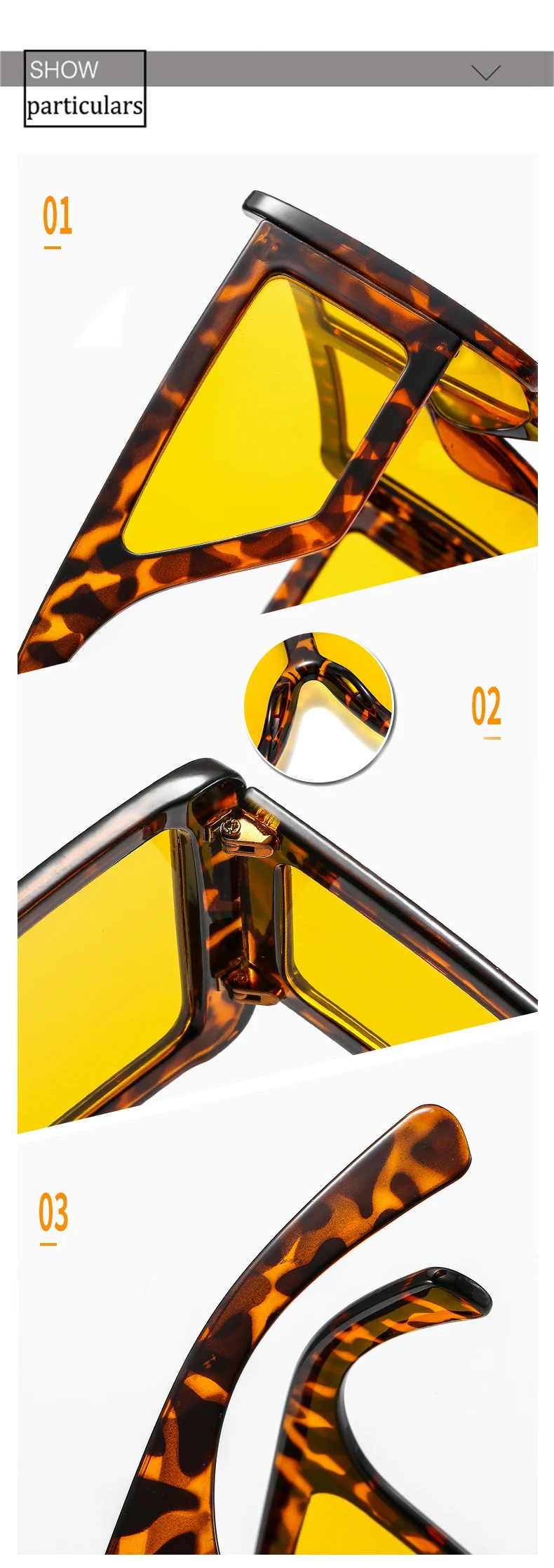 OEC-MANAGEMENT CPO Ein Stück Goggle Sonnenbrille Frauen Übergroßen Quadratischen Gläser Mode Rosa Grau Sonnenbrille Männer Retro Brillen UV400 – Detail 13