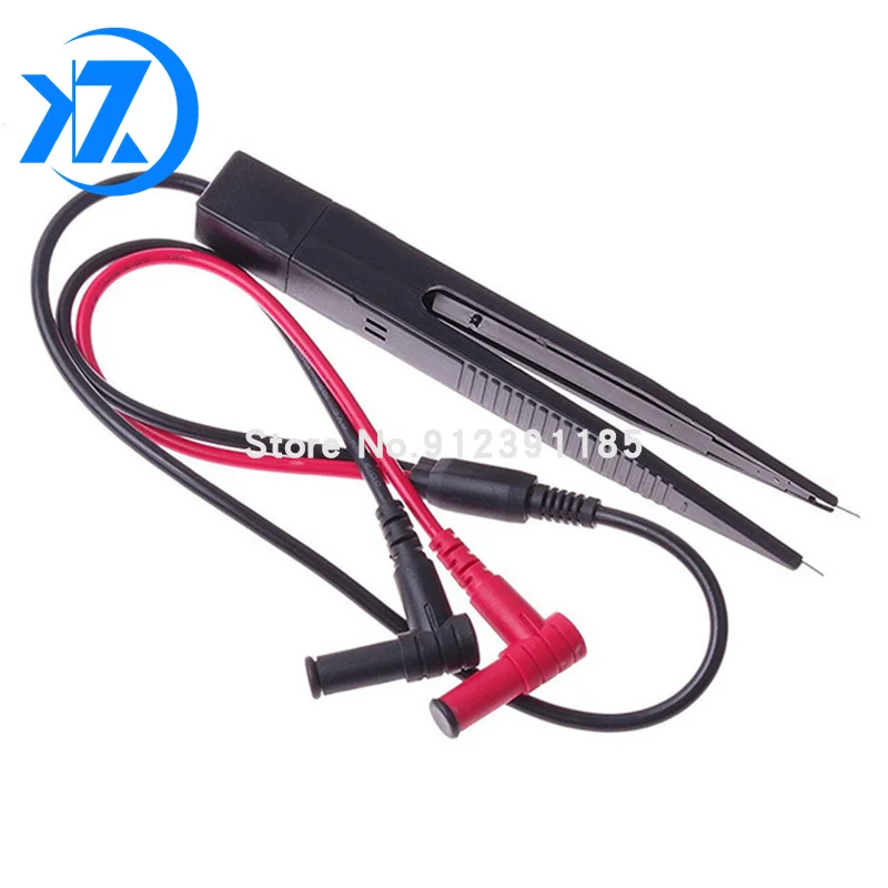 SMD SMT Test Leads Chip Component LCR Testing Tool Multimeter Tester Clip Meter Pen Lead Probe Tweezers Capacitor Resistance