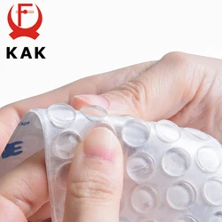 KAK 30-80 tampone per fermaporta in silicone a grana trasparente armadietto da cucina in gomma trasparente cattura ammortizzatore autoadesivo Buffer Hardware per mobili