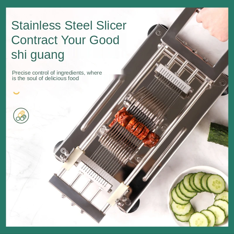 

201 Stainless Steel Manual Multifunctional Slicer 5mm Household Bacon, Cucumber and Potato Slicer