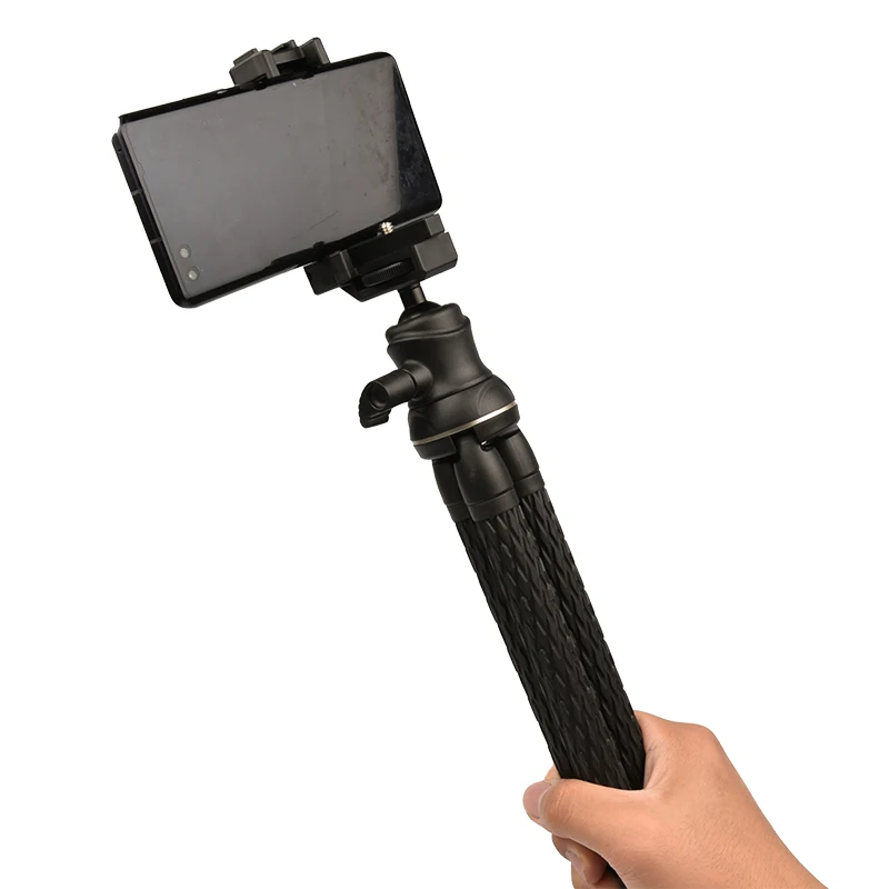 Гибкий штатив Vlogmagic Travel с шариковой головкой, в комплект входит зажим для смартфона для съемки видео, прямой трансляции, селфи-палка, веб-камера