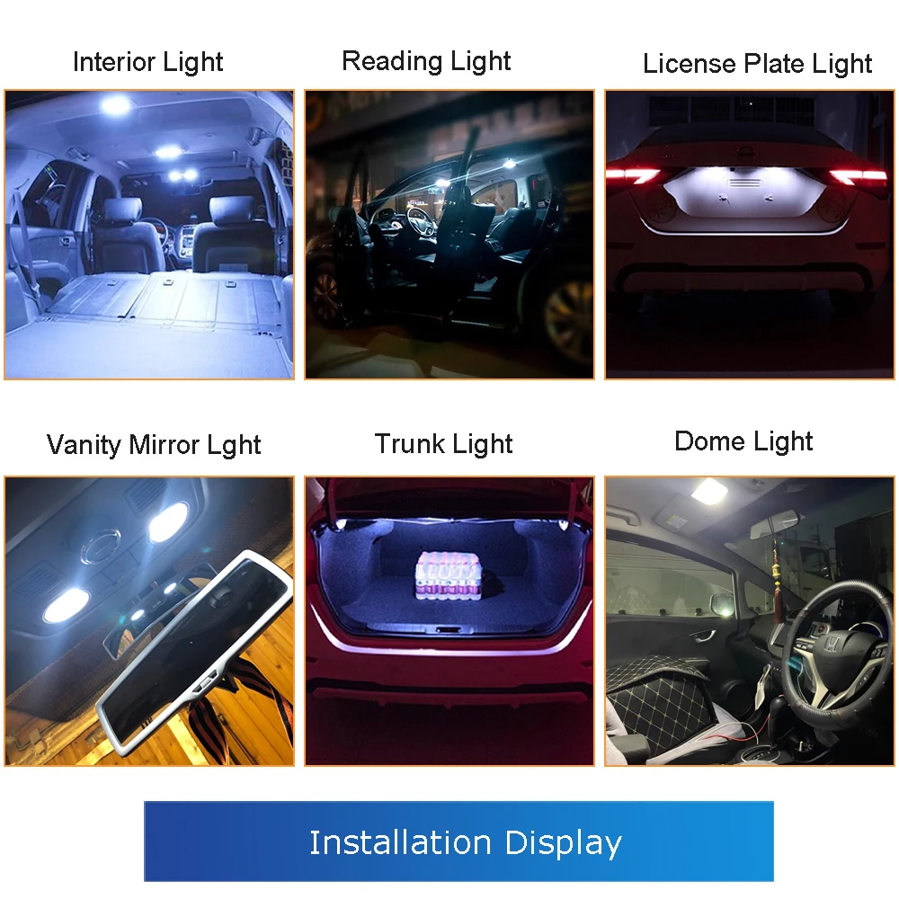 4PCS 28MM 31MM Car Led Bulbs 6612F 6614F Festoon Dome Light LED Vanity Mirror Lamp 2016 12 SMD Nonpolarity Ice Blue Warm White