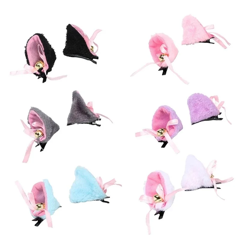 Cute Cat Ear Hair Clips For Women Girls Headwear Anime Hairpins Headdress Lolita Hairclips Party Cosplay Girls Hair Accessories