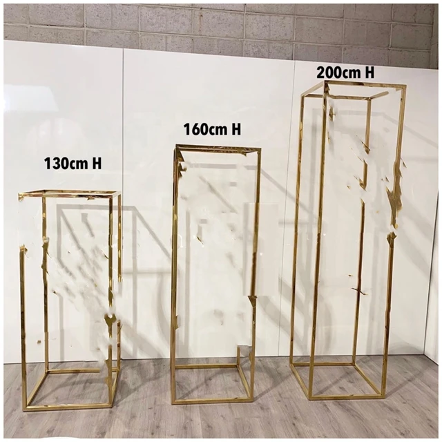 3pcs/set)Beautiful Wedding Centerpiece Gold Metal Flower Stand Backdrop yudao1751