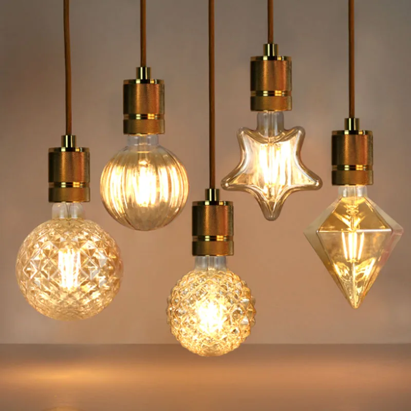 E27 Retro Spiral Light LED Filament Bulb 220-240V Non-Dimmable 4W 2700K Retro Decorative Light Lamp