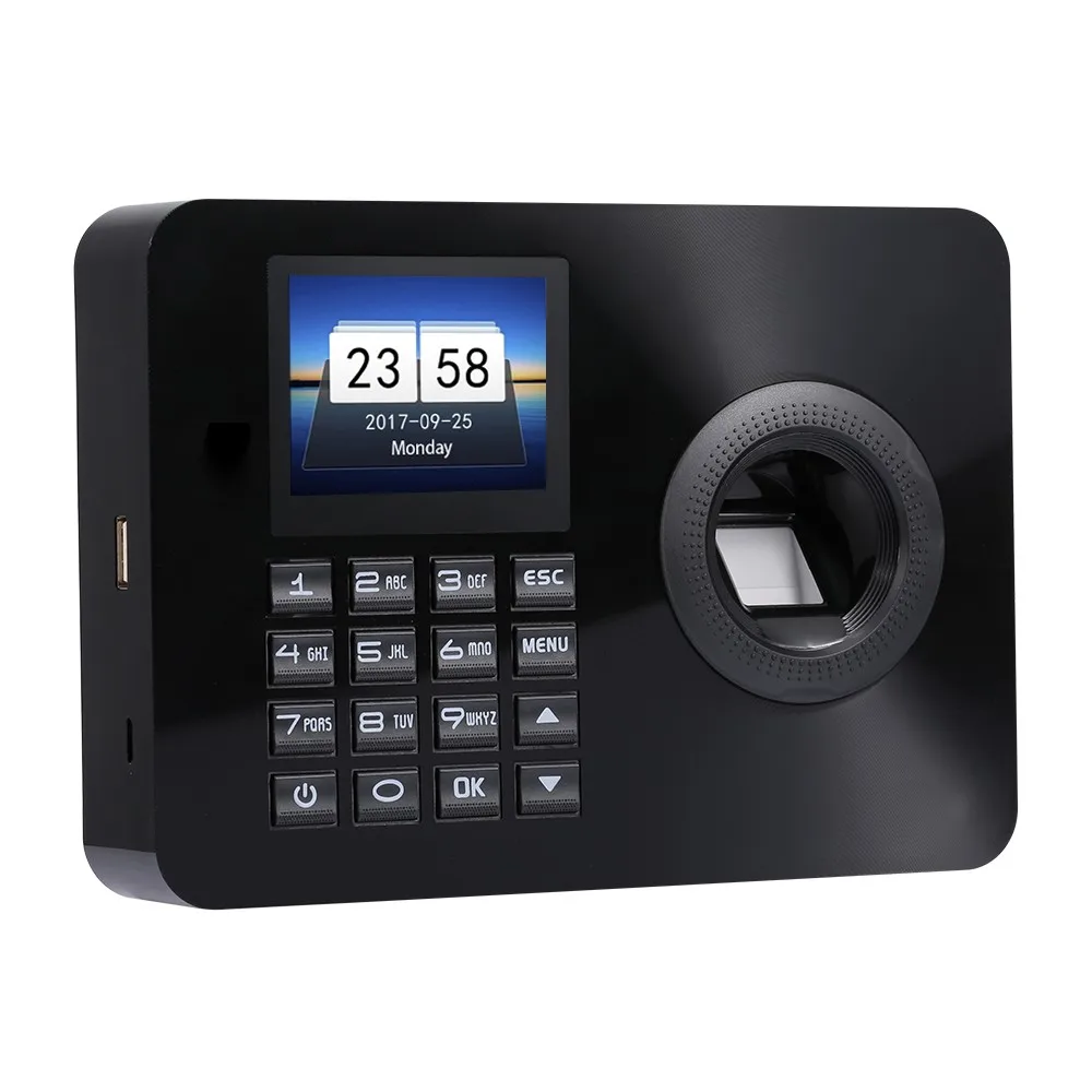 

ZK-TA10 Time Attendance Fingerprint Recognition Password Lock Door Opener Access Control System 2.4inch Display UK Plug