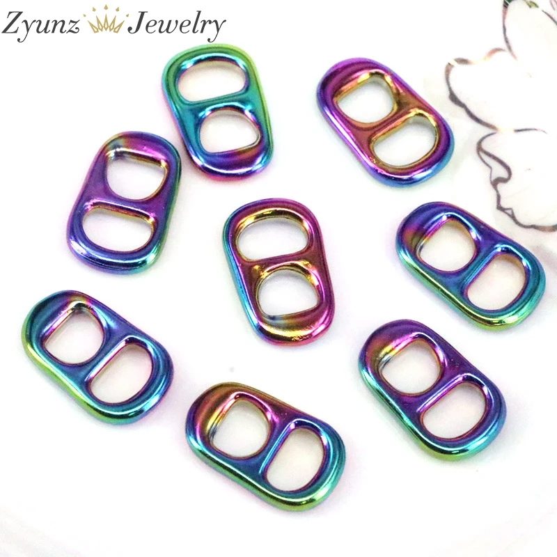 20PCS, Soda Pop Tab Charm, Pull Tab, Purple Green Soda Cap Charm, Can Tab Pendant Charm, Jewelry Making Component